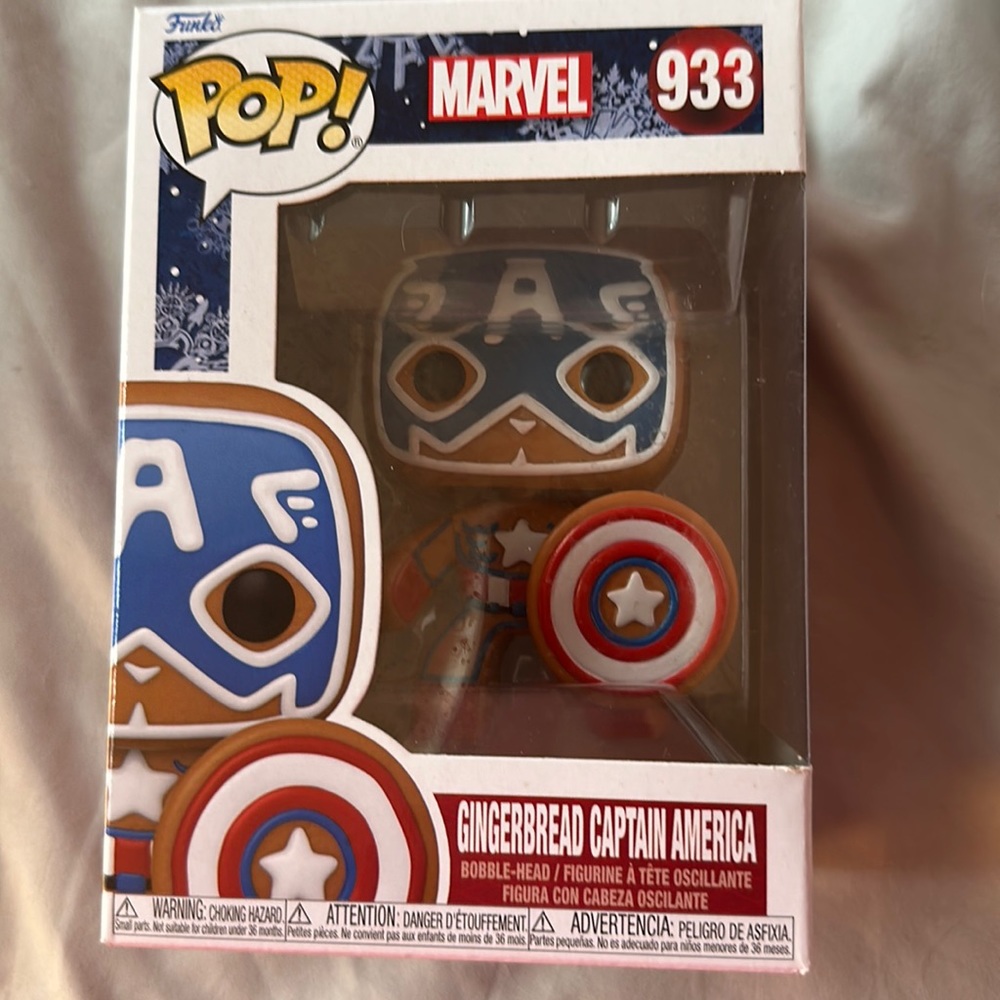 Gingerbread captain America funko